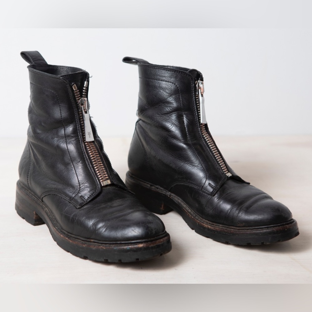 Frye Julie Front-Zipper Boots